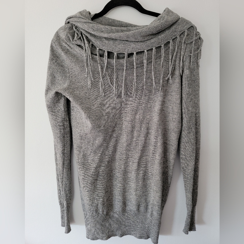 I jeans by Buffalo fringe cowl sweater